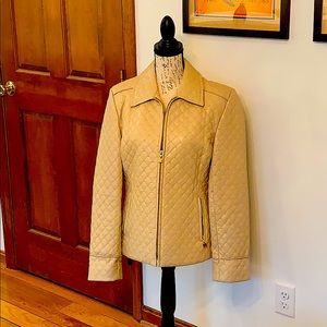 St. John leather coat.